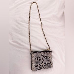 American Eagle Snakeskin/black crossbody purse